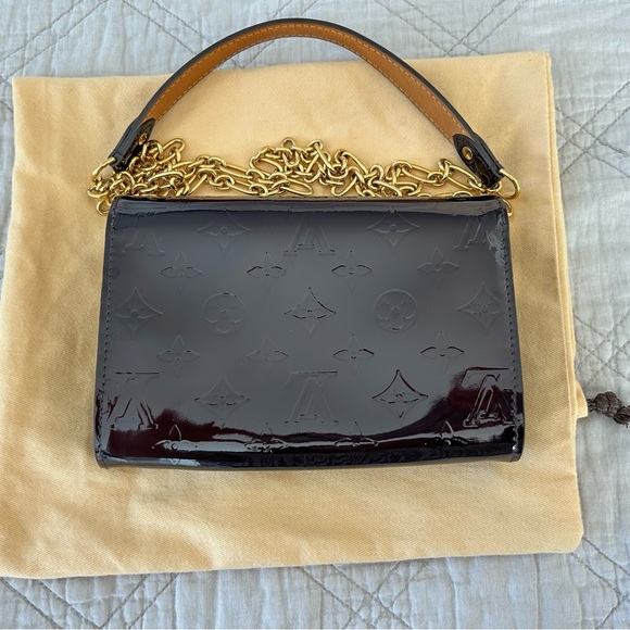 Louis Vuitton Amarante Monogram Vernis Bel Air Pochette Bag - Picture 5 of 15